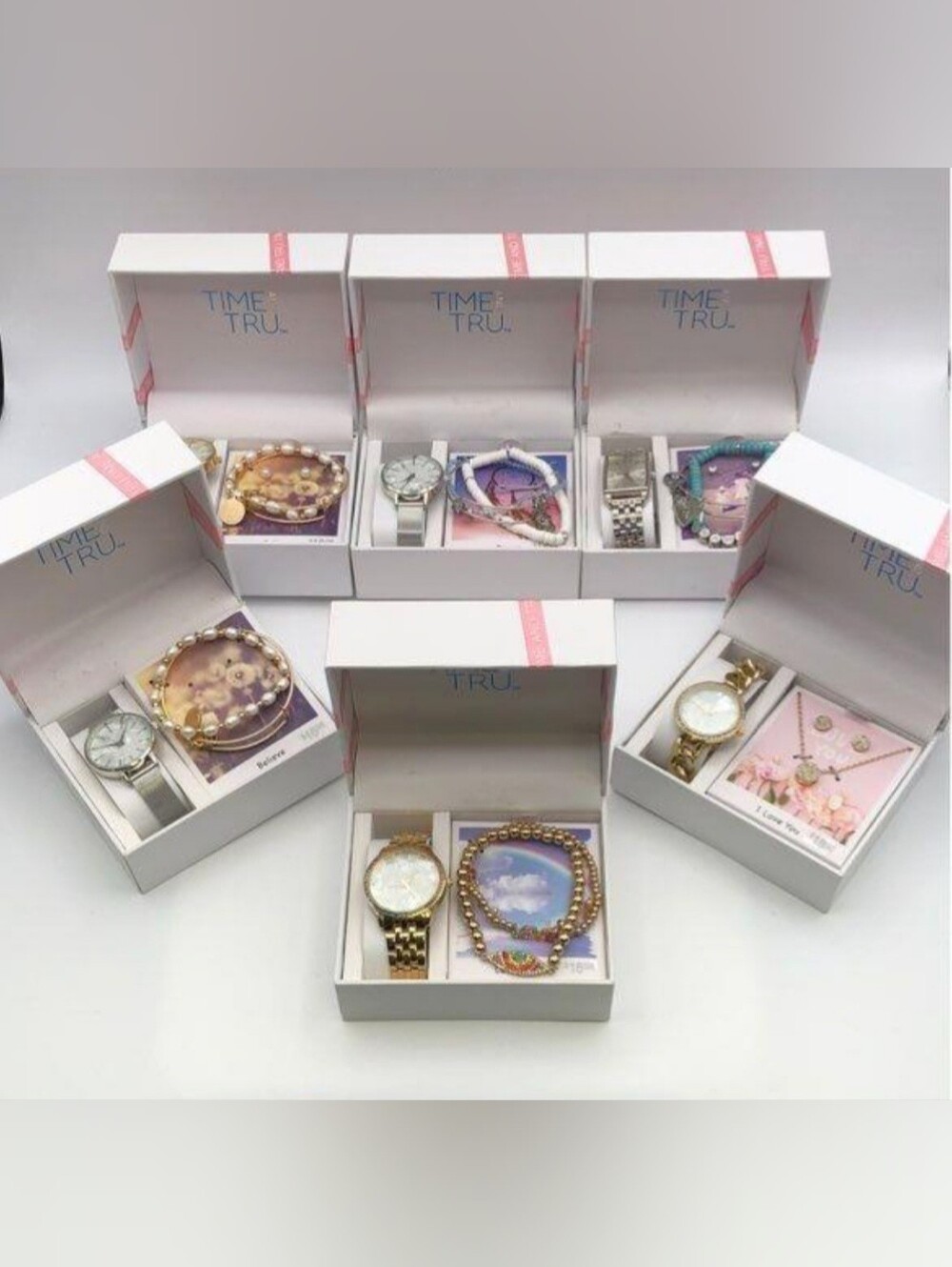 Time and Tru Women’s Watch & Jewelry Gift Set Lot – 6 Boxed Sets